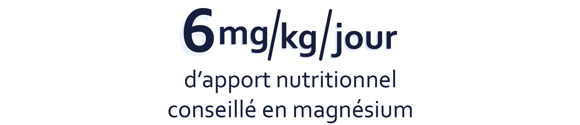 6mg/kg/jour d'apport nutritionnel conseillé en magnésium